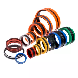 What are hydraulic seals made of?